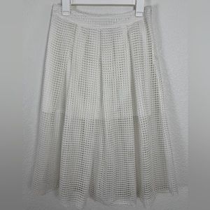 Who What Wear White Square Mesh Skirt, Women’s Size 6